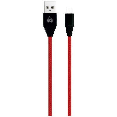 Powertech Braided USB 2.0 to micro USB Cable Κόκκινο 1m (PTR-0011)