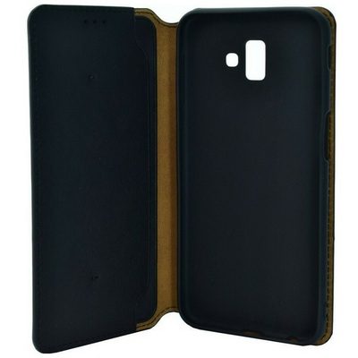 Powertech Slim Book Δερματίνης Μαύρο (Galaxy J6+)